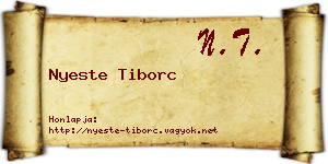 Nyeste Tiborc névjegykártya